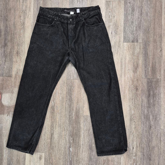 Rocawear Black Denim Jeans Waist 40 Orange Stitching - Picture 1 of 9